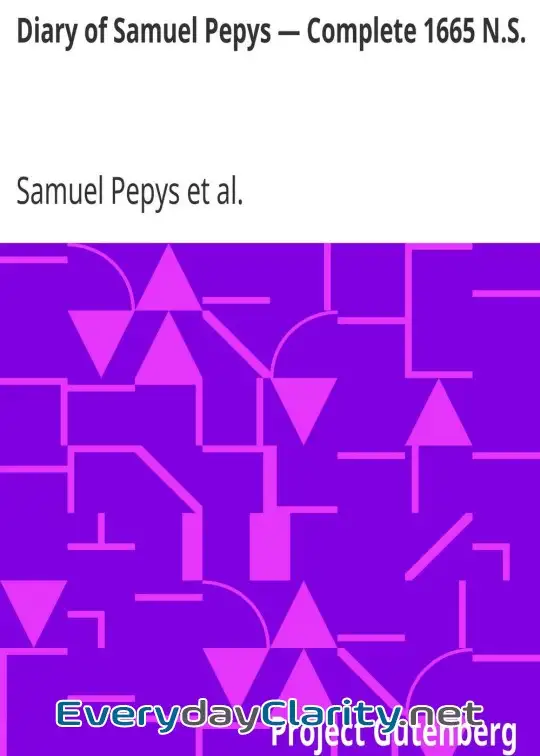 Book cover: Diary Of Samuel Pepys - Complete 1665 N.s