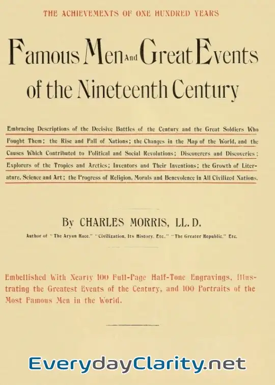 Book cover: Famous Men And Great Events Of The Nineteenth Century