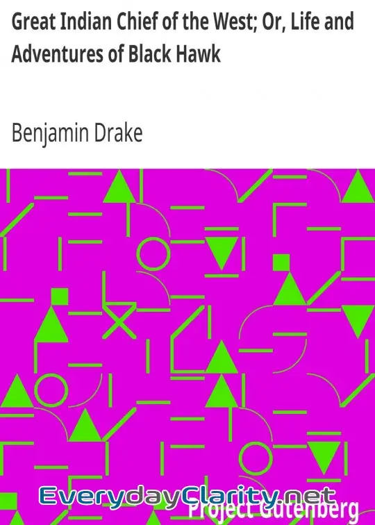 Book cover: Great Indian Chief Of The West; Or, Life And Adventures Of Black Hawk