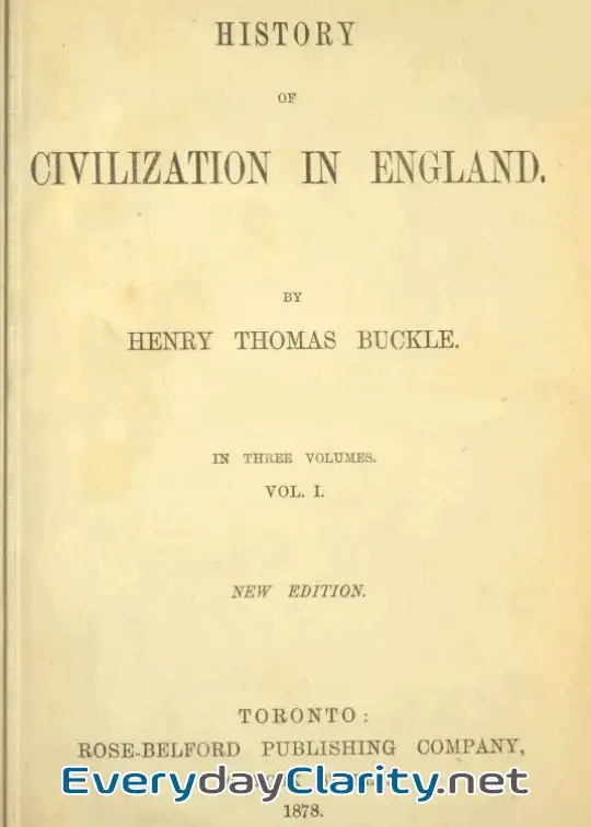 Book cover: History Of Civilization In England, Vol. 1 Of 3