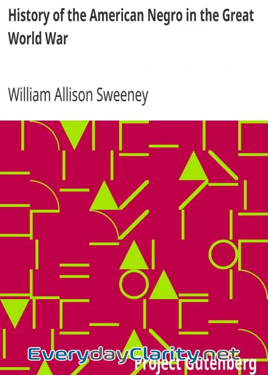 Book cover: History Of The American Negro In The Great World War . His Splendid Record In The Battle Z