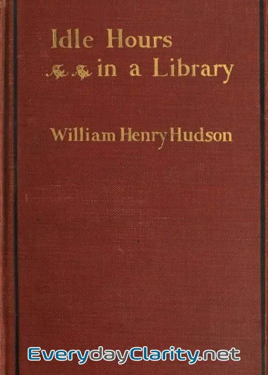 Book cover: Idle Hours In A Library
