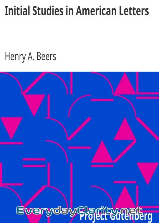 Book cover: Initial Studies In American Letters