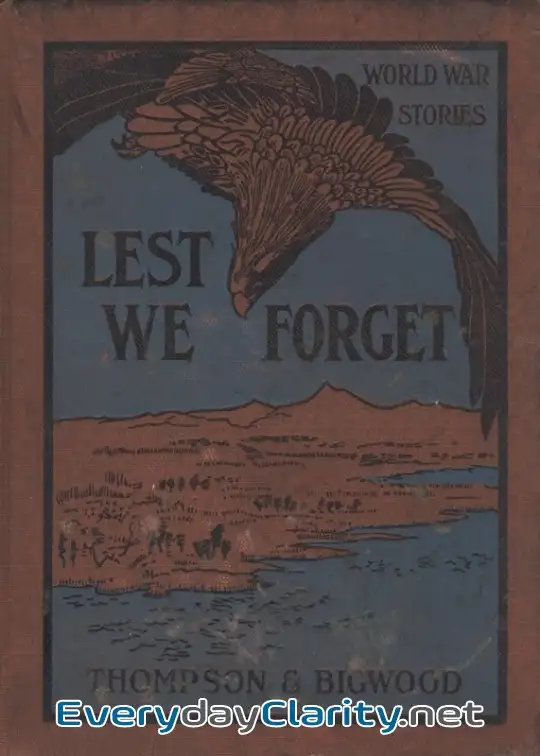 Book cover: Lest We Forget. World War Stories