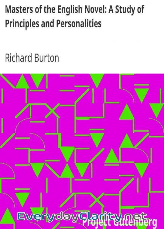 Book cover: Masters Of The English Novel. A Study Of Principles And Personalities