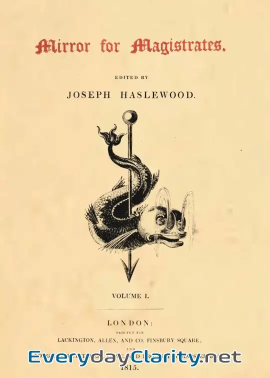 Book cover: Mirror For Magistrates, Volume 1