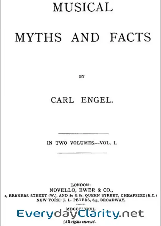 Book cover: Musical Myths And Facts, Volume 1 (Of 2)