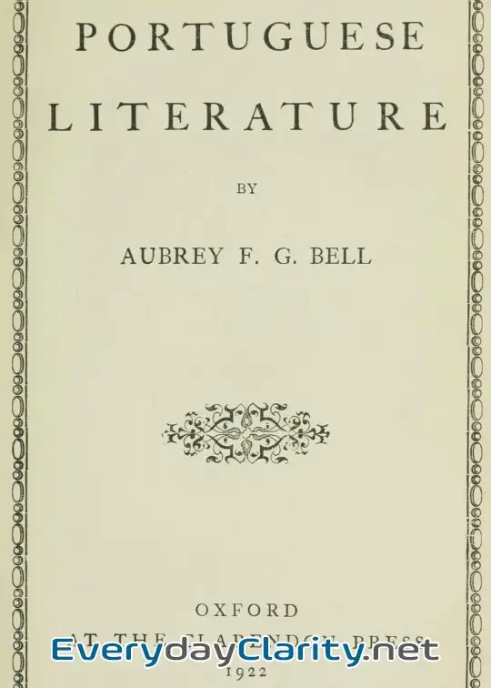 Book cover: Portuguese Literature