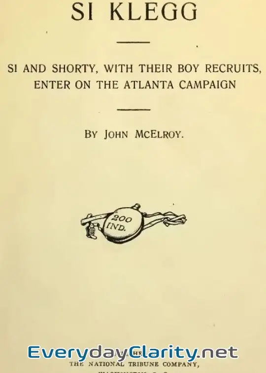 Book cover: Si Klegg, Book 6 . Si And Shorty, With Their Boy Recruits, Enter On The Atlanta Campaign