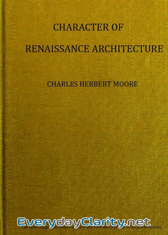 Book cover: Character Of Renaissance Architecture