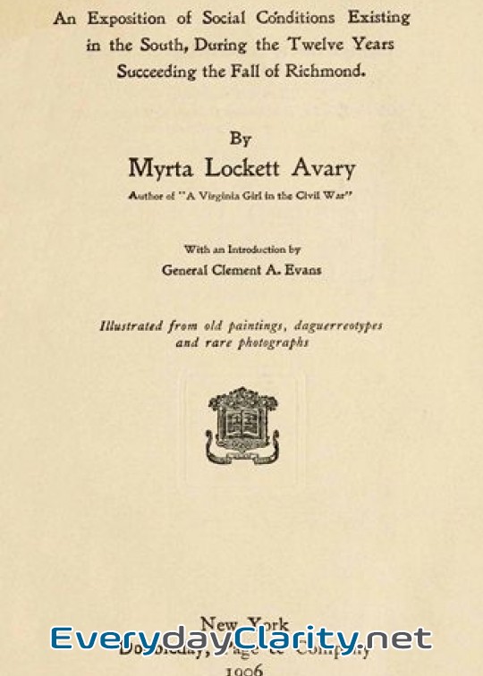 Book cover: Dixie After The War . An Exposition Of Social Conditions Existing In The South, During The