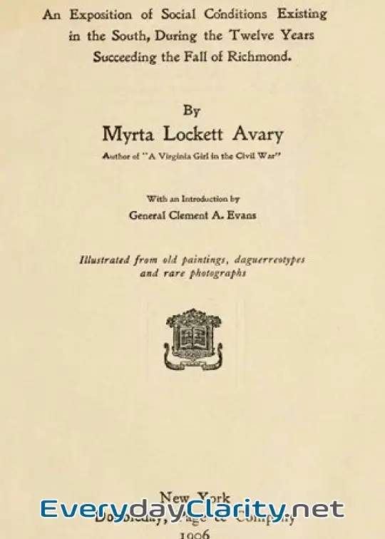 Book cover: Dixie After The War . An Exposition Of Social Conditions Existing In The South, During The