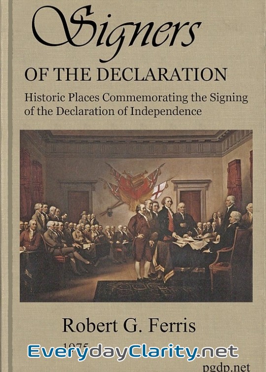 Book cover: Signers Of The Declaration . Historic Places Commemorating The Signing Of The Declaration