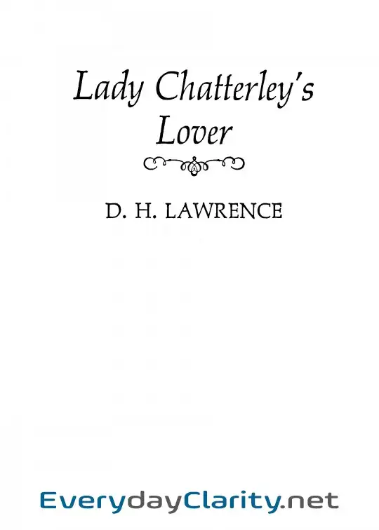 Book cover: Lady Chatterley’s Lover