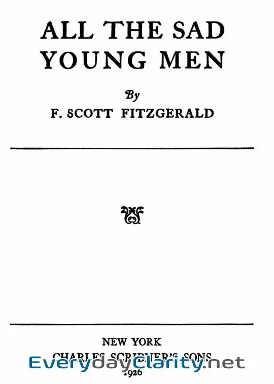Book cover: All The Sad Young Men