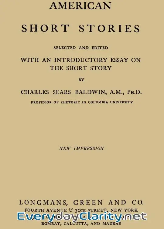 Book cover: American Short Stories