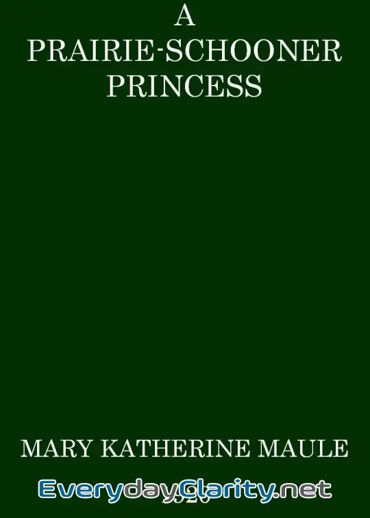 Book cover: A Prairie-Schooner Princess