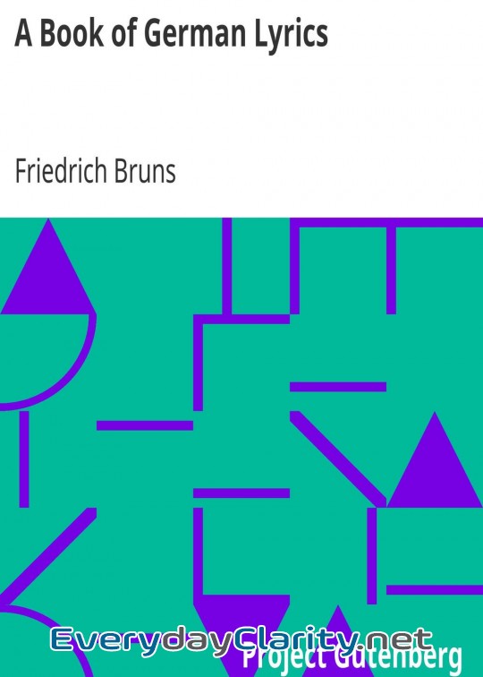 Book cover: A Book Of German Lyrics