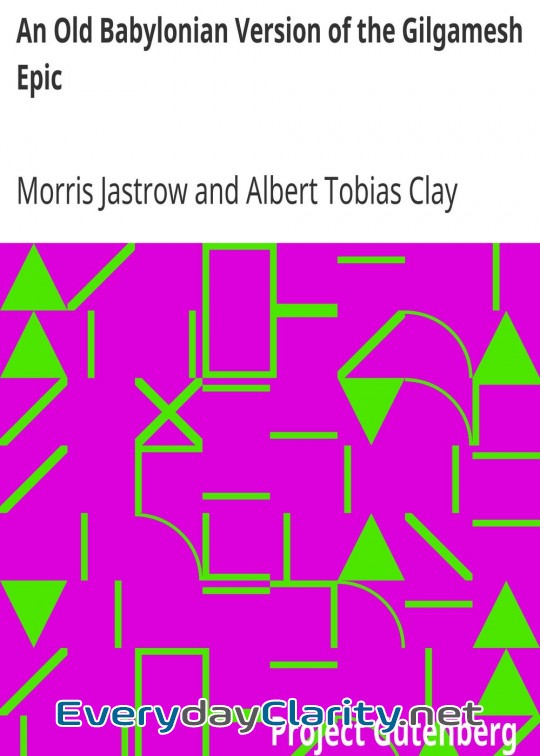 Book cover: An Old Babylonian Version Of The Gilgamesh Epic