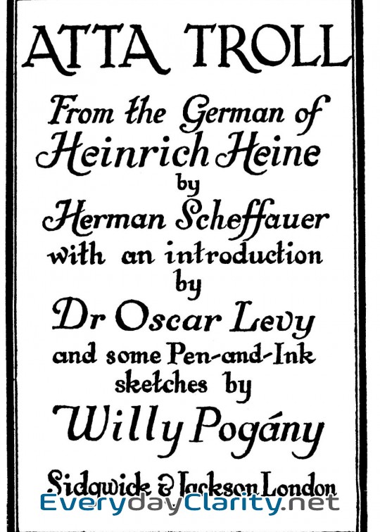 Book cover: Atta Troll