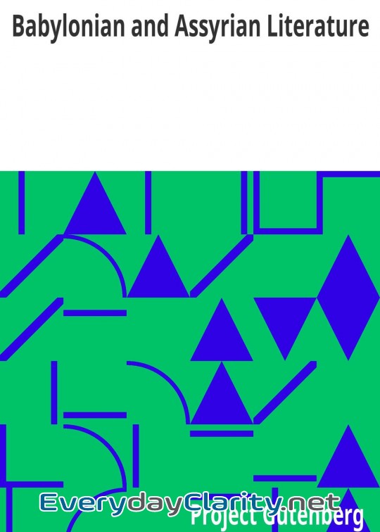 Book cover: Babylonian And Assyrian Literature