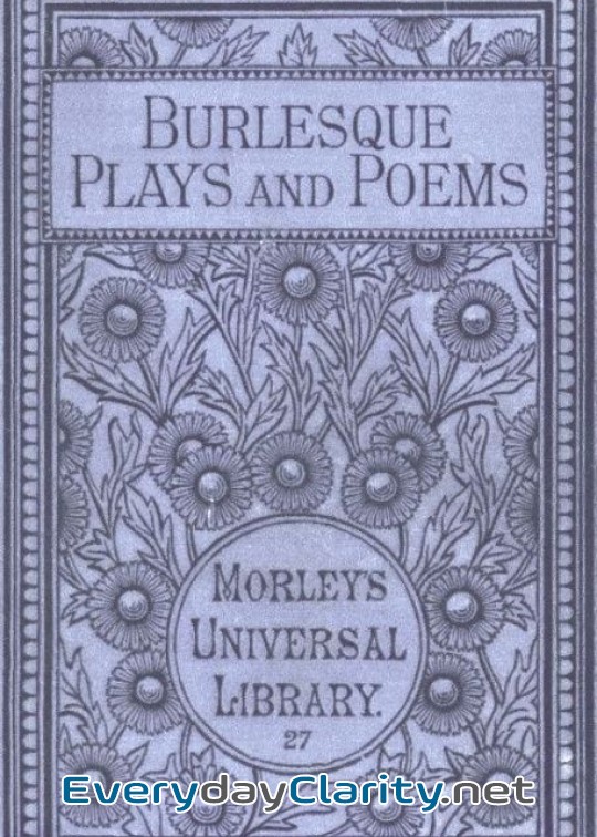 Book cover: Burlesque Plays And Poems