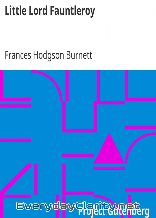 Book cover: Little Lord Fauntleroy