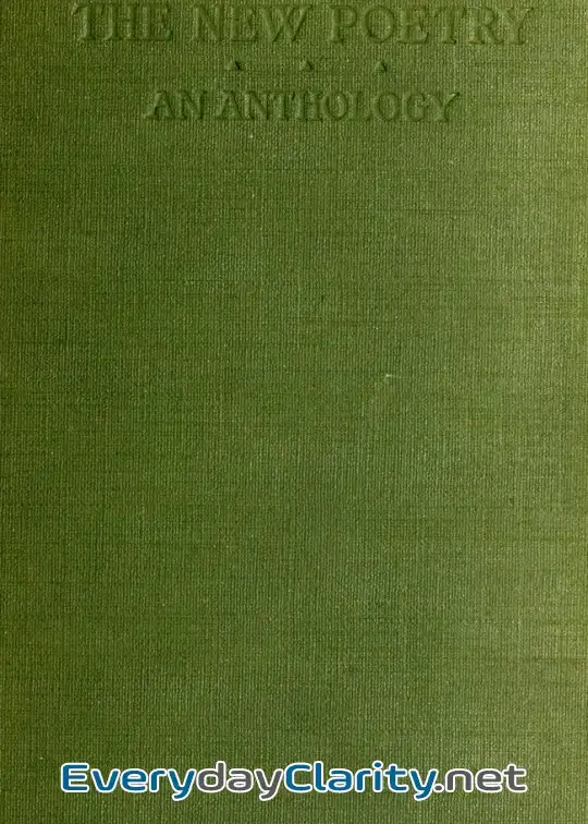 Book cover: The New Poetry. An Anthology
