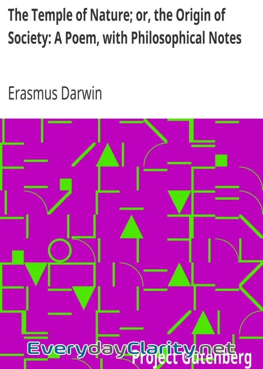 Book cover: The Temple Of Nature; Or, The Origin Of Society. A Poem, With Philosophical Notes