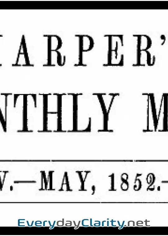 Book cover: Harper’s New Monthly Magazine, No. Xxiv, May 1852, Vol. Iv