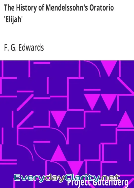 Book cover: The History Of Mendelssohn’s Oratorio ‘Elijah’