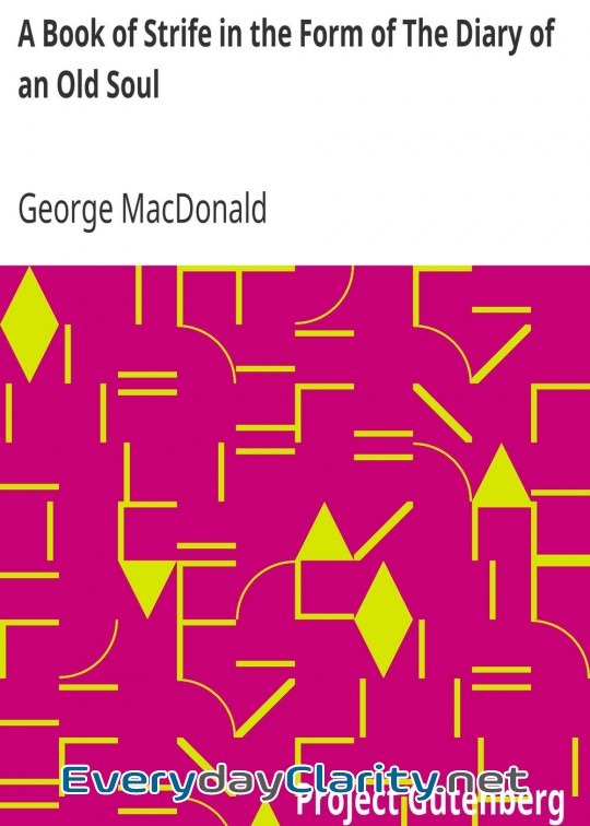 Book cover: A Book Of Strife In The Form Of The Diary Of An Old Soul