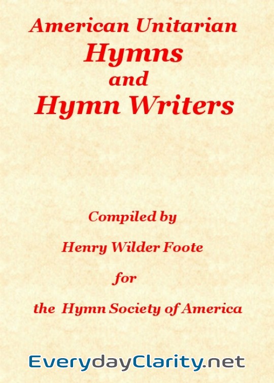 Book cover: American Unitarian Hymn Writers And Hymns