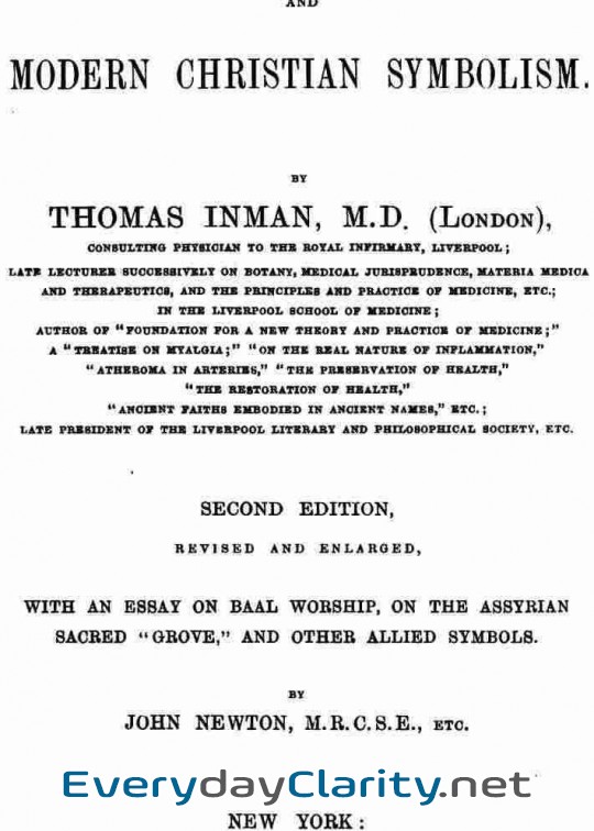 Book cover: Ancient Pagan And Modern Christian Symbolism . With An Essay On Baal Worship, On The Assyr