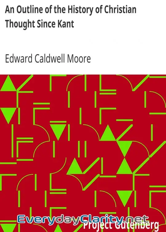 Book cover: An Outline Of The History Of Christian Thought Since Kant