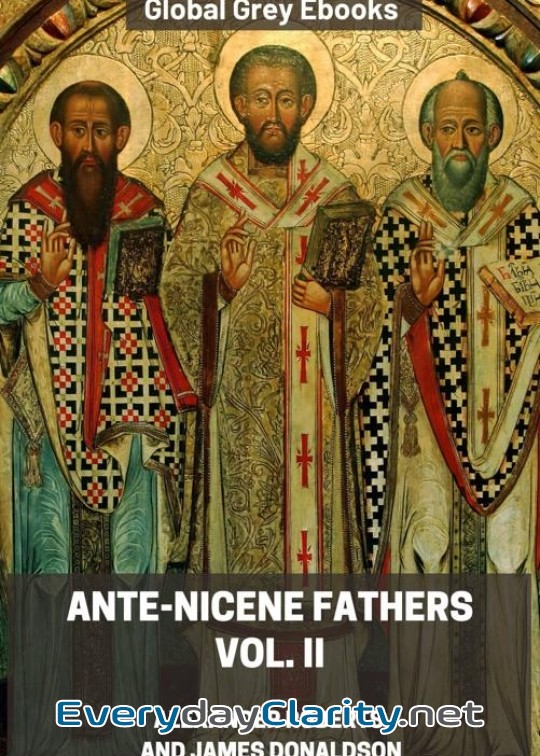 Book cover: Ante-Nicene Fathers, Vol. Ii