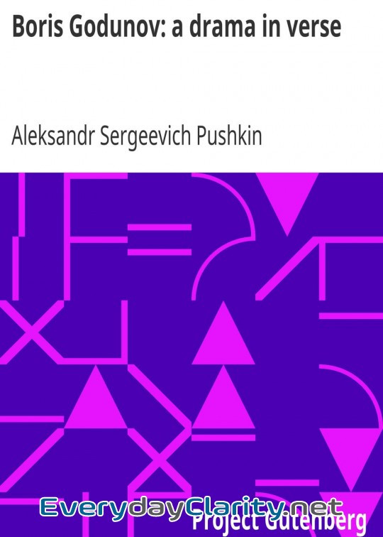 Book cover: Boris Godunov. A Drama In Verse