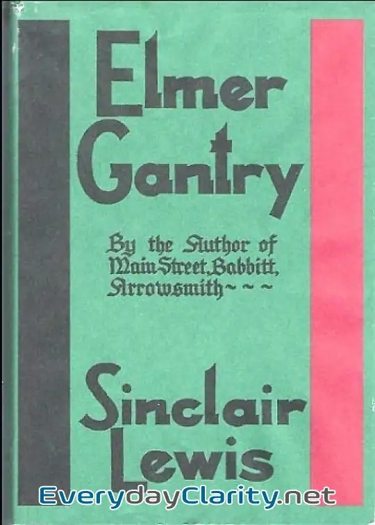 Book cover: Elmer Gantry