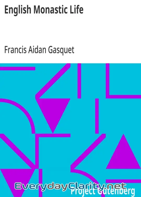 Book cover: English Monastic Life