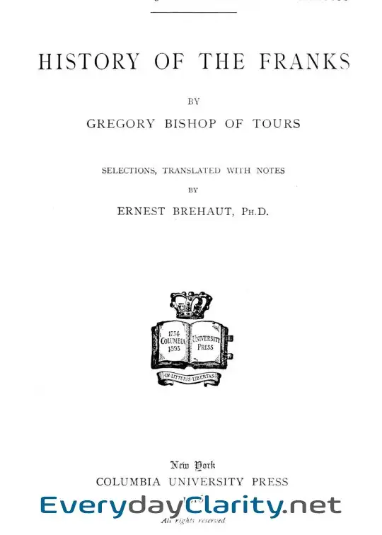 Book cover: History Of The Franks