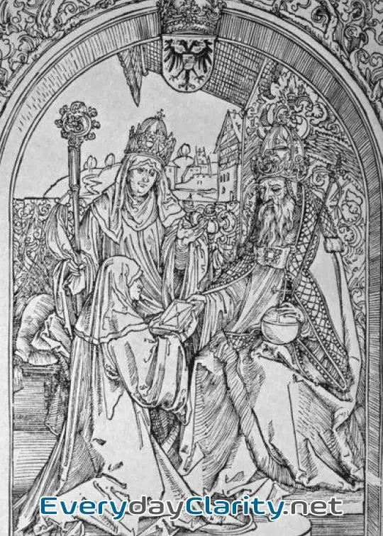 Book cover: Of Six Mediæval Women; To Which Is Added A Note On Mediæval Gardens