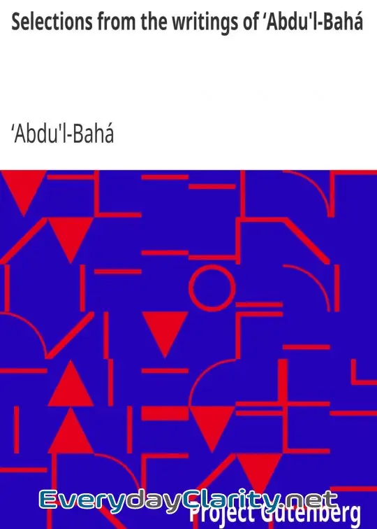 Book cover: Selections From The Writings Of Abdu’L-Bah