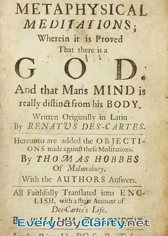 Book cover: Six Metaphysical Meditations