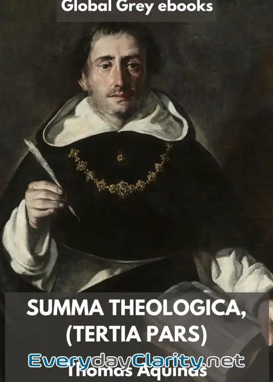 Book cover: Summa Theologica, (Tertia Pars)