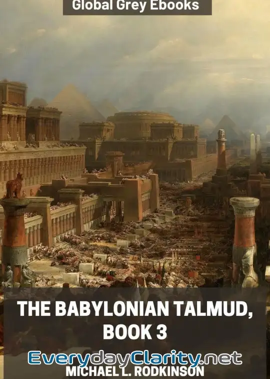 Book cover: The Babylonian Talmud, Book 3