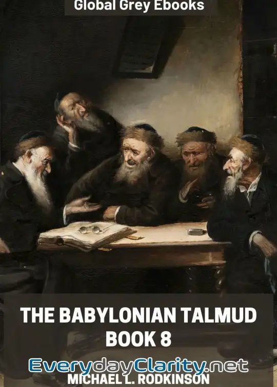 Book cover: The Babylonian Talmud, Book 8