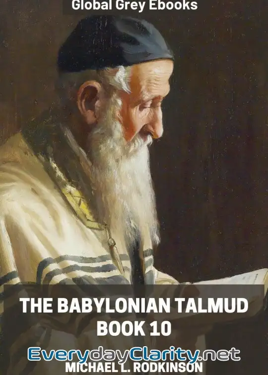 Book cover: The Babylonian Talmud, Book 10