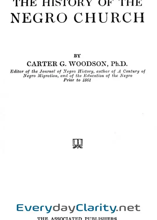 Book cover: The History Of The Negro Church