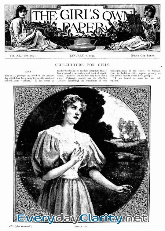 Book cover: The Girl’S Own Paper, Vol. Xx, No. 993, January 7, 1899