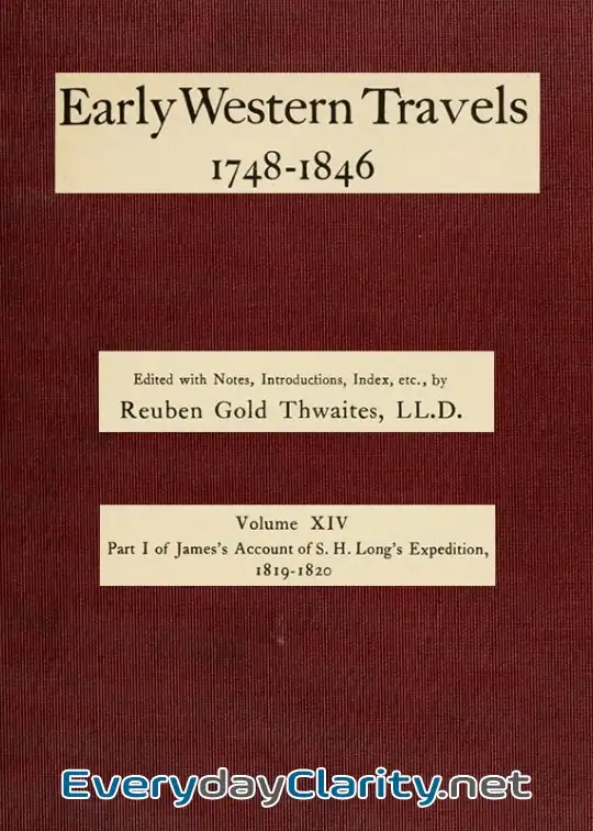 Book cover: James’s Account Of S. H. Long’s Expedition, 1819-1820, Part 1
